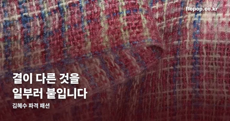 김혜수 파격 패션 — 결이 다른 것을 일부러 붙입니다