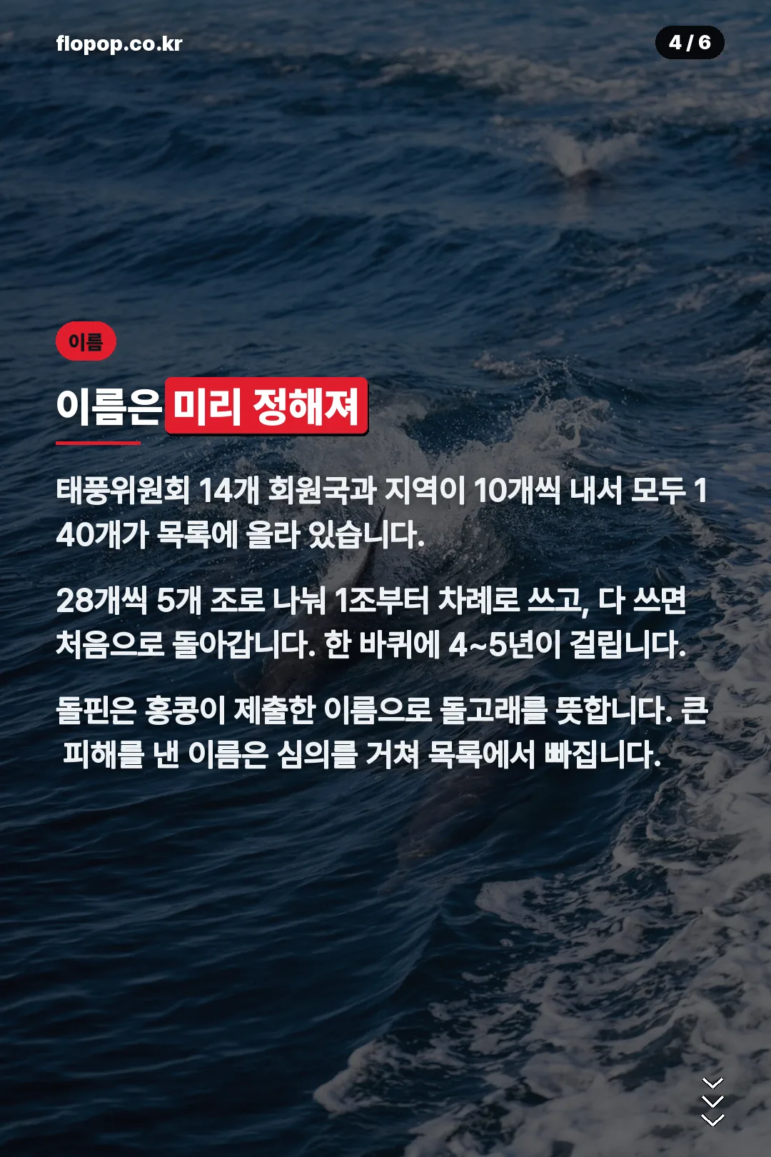태풍 이름 정하는 법