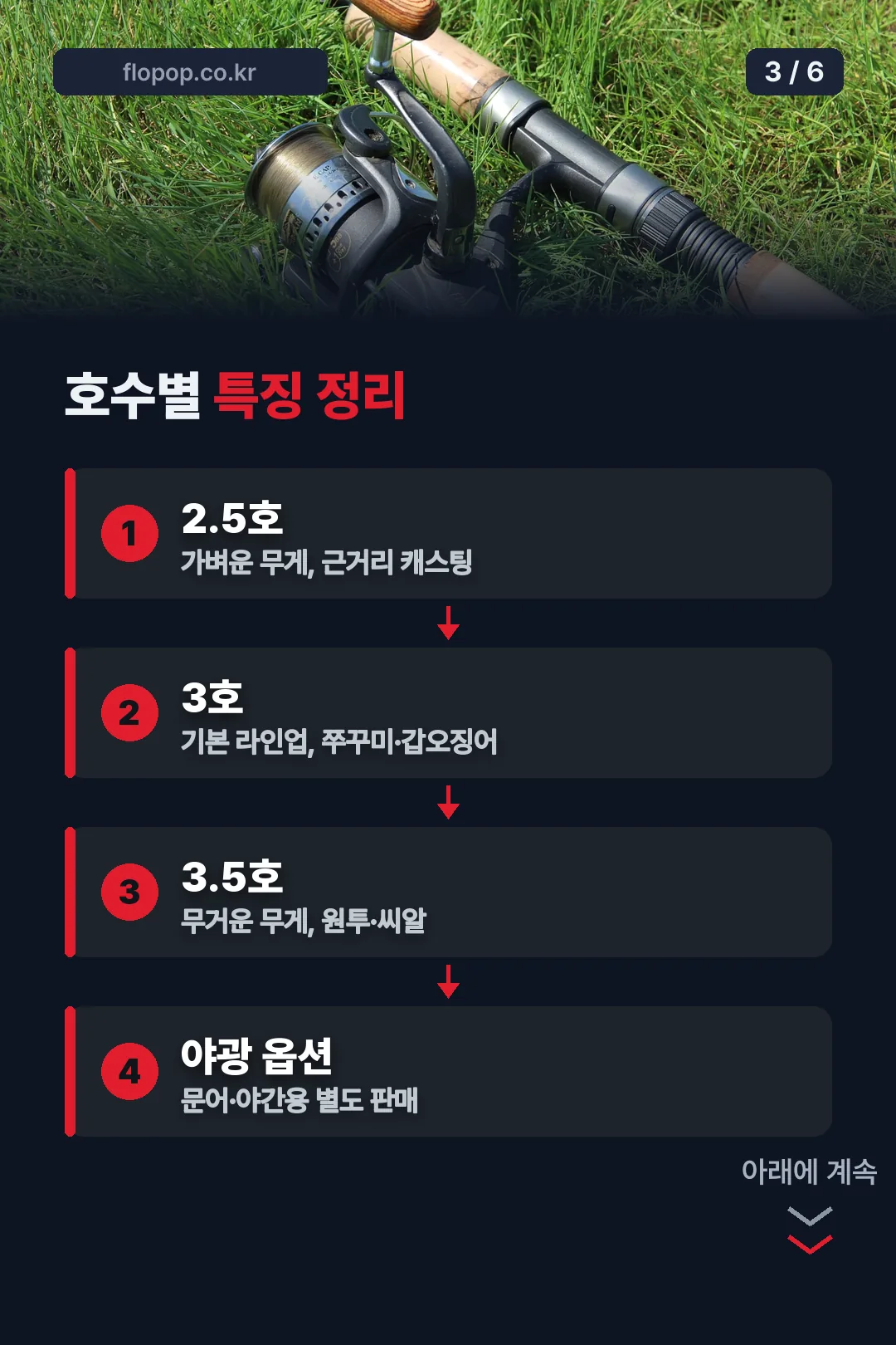 호수별 특징 정리