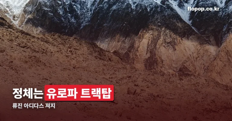 류진 아디다스 져지 — 정체는 유로파 트랙탑, 신품이 아니라 빈티지입니다