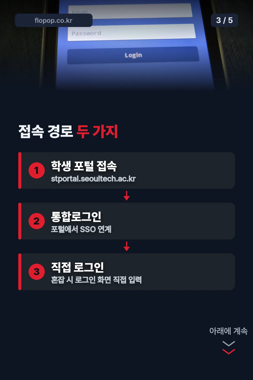 접속 경로 두 가지