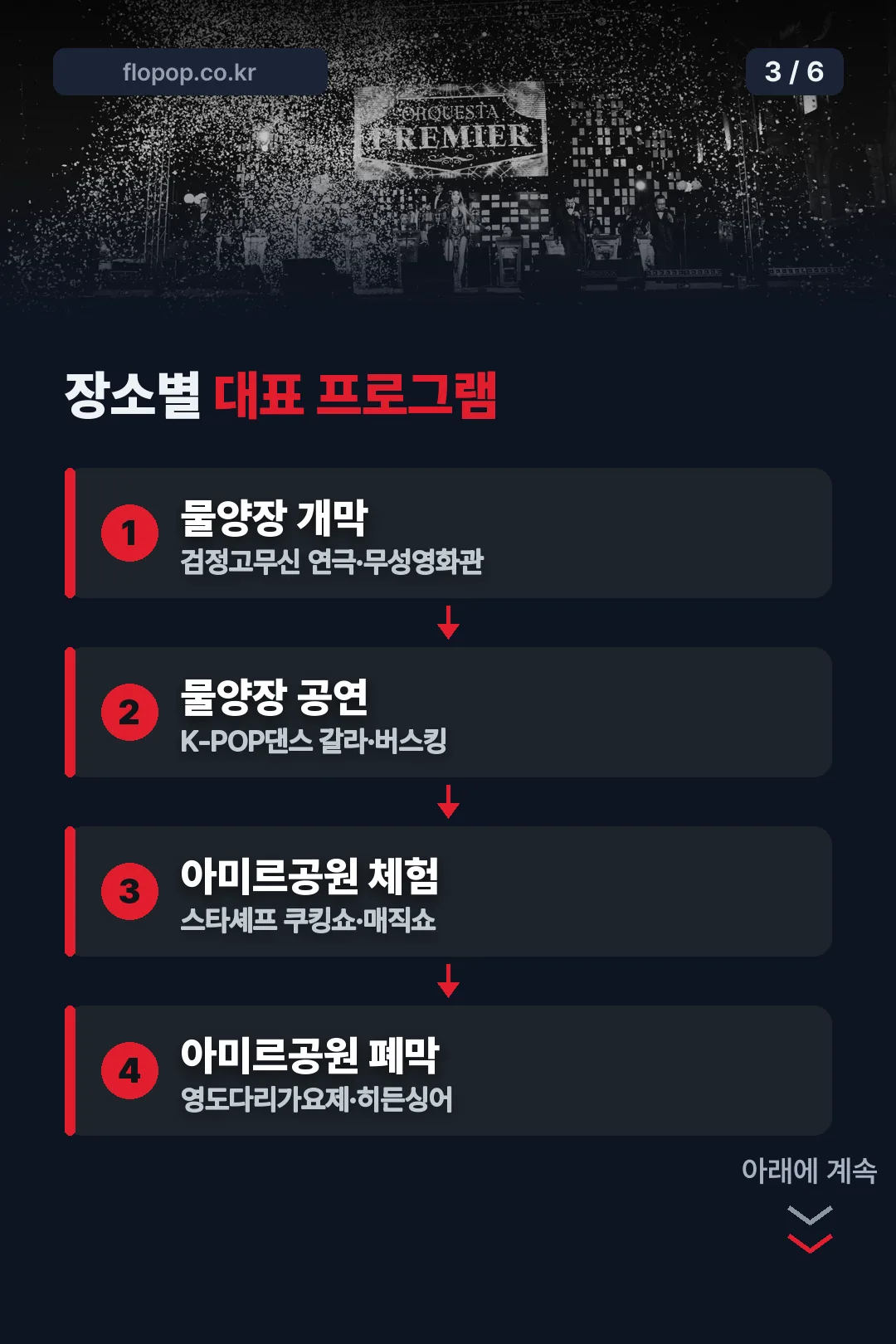 장소별 대표 프로그램